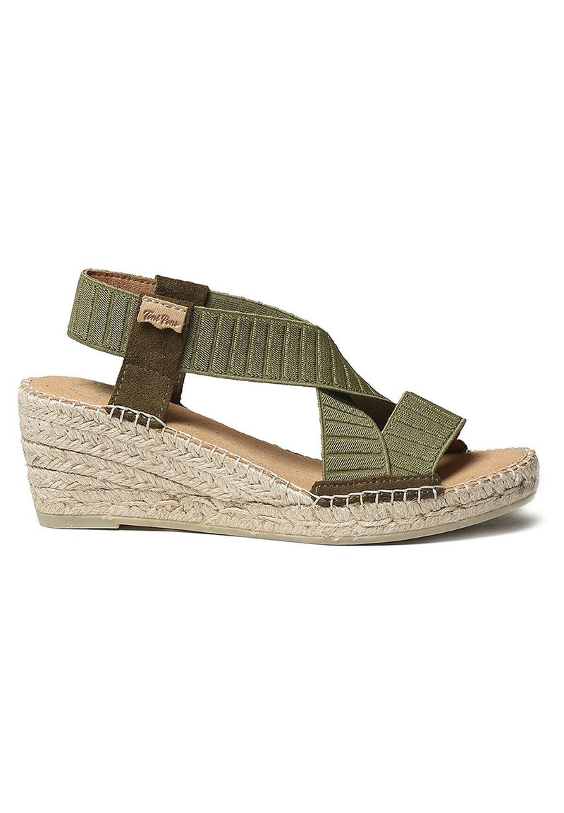 Damen Halbschuhe | Toni Pons TURA-TR Keilsandalette caqui/grün - YB18382 Damen Halbschuhe | Toni Pons TURA-TR Keilsandalette caqui/grün - YB18382