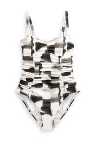 Next TUMMY CONTROL RUCHED STANDARD - Badedragt - black cream tie dye