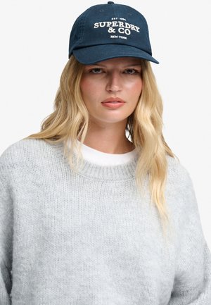 Superdry & Co, SUPERDRY COMPANY LOGO BASEBALL CAP. - Caps - eclipse navy