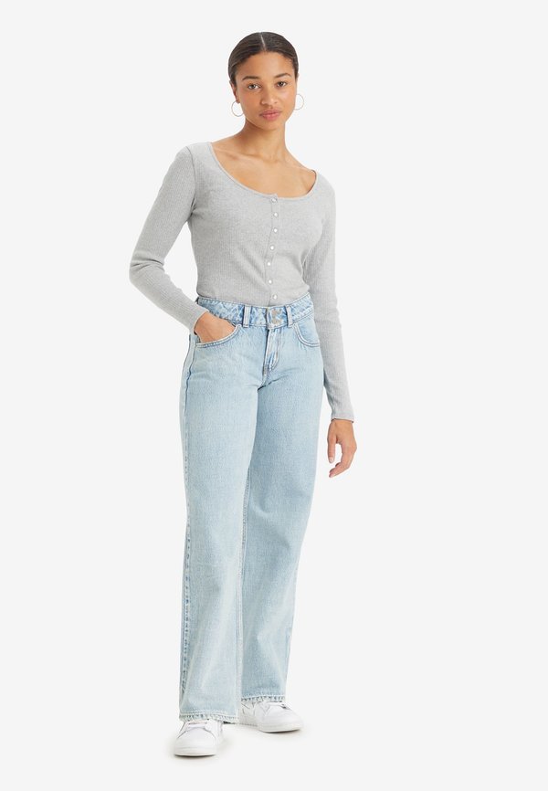 SUPERLOW LOOSE - Straight leg jeans - not in the mood stone3