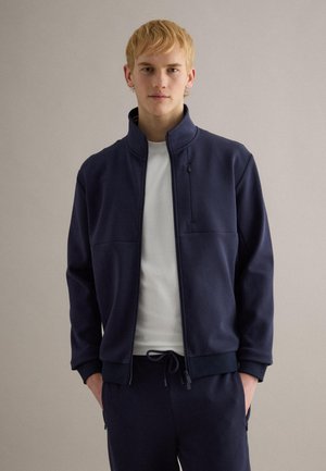 WITH FULL ZIP AND HIGH COLLAR - Sudadera con cremallera - blu bluette