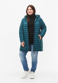 Zizzi GESTEPPTE LEICHTGEWICHTS MIT ABNEHMBARER UND TASCHEN - Zimski kaput - deep teal