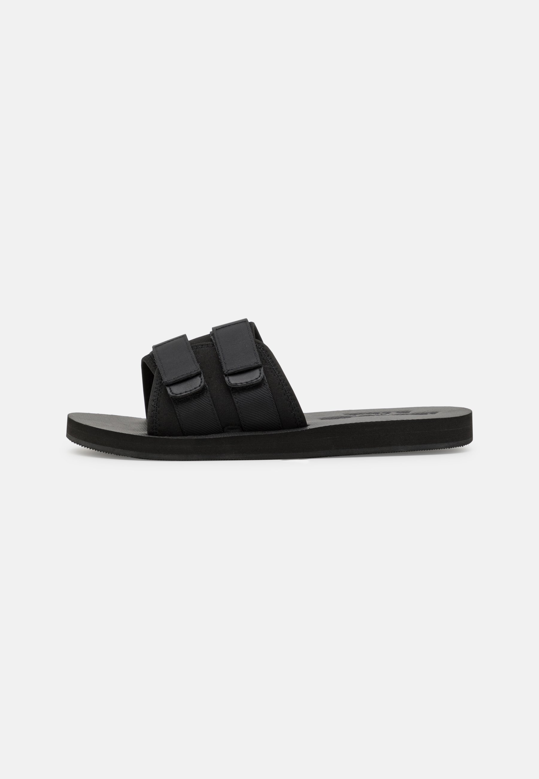 Abercrombie & GORP SLIDE - Sandalias planas - black/negro - Zalando.es
