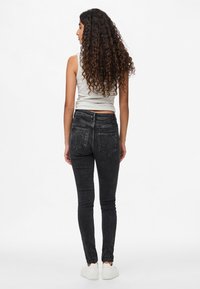 Pieces DANA MW - Jeggings - dark grey denim