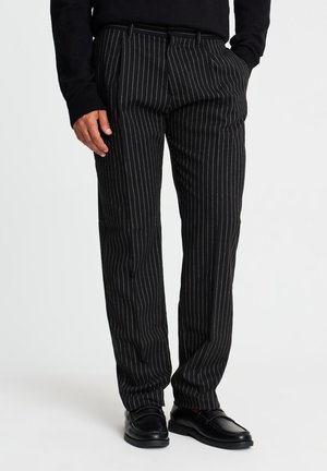 Terranova, PANTALONE A RIGHE - Pantaloni - nero