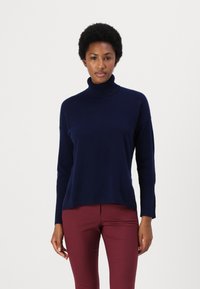 pure cashmere TURTLENECK LOOSE FIT TUNIC - Pullover - navy
