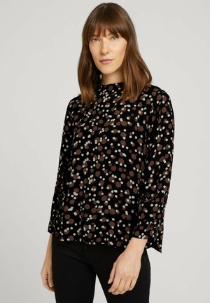 STEHKRAGEN MIT LENZING(TM) ECOVERO(TM) - Blouse - black large dot design