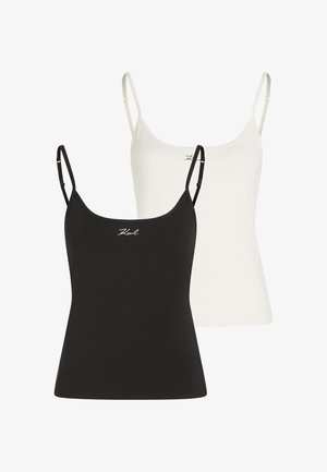 SIGNATURE CAMISOLE 2 PACK - Caraco - cannoli cream-black