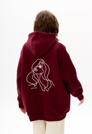Kapuzenpullover - bordeaux