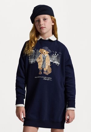 POLO BEAR FLEECE SWEATSHIRT DRESS - Rochie de zi - refined navy