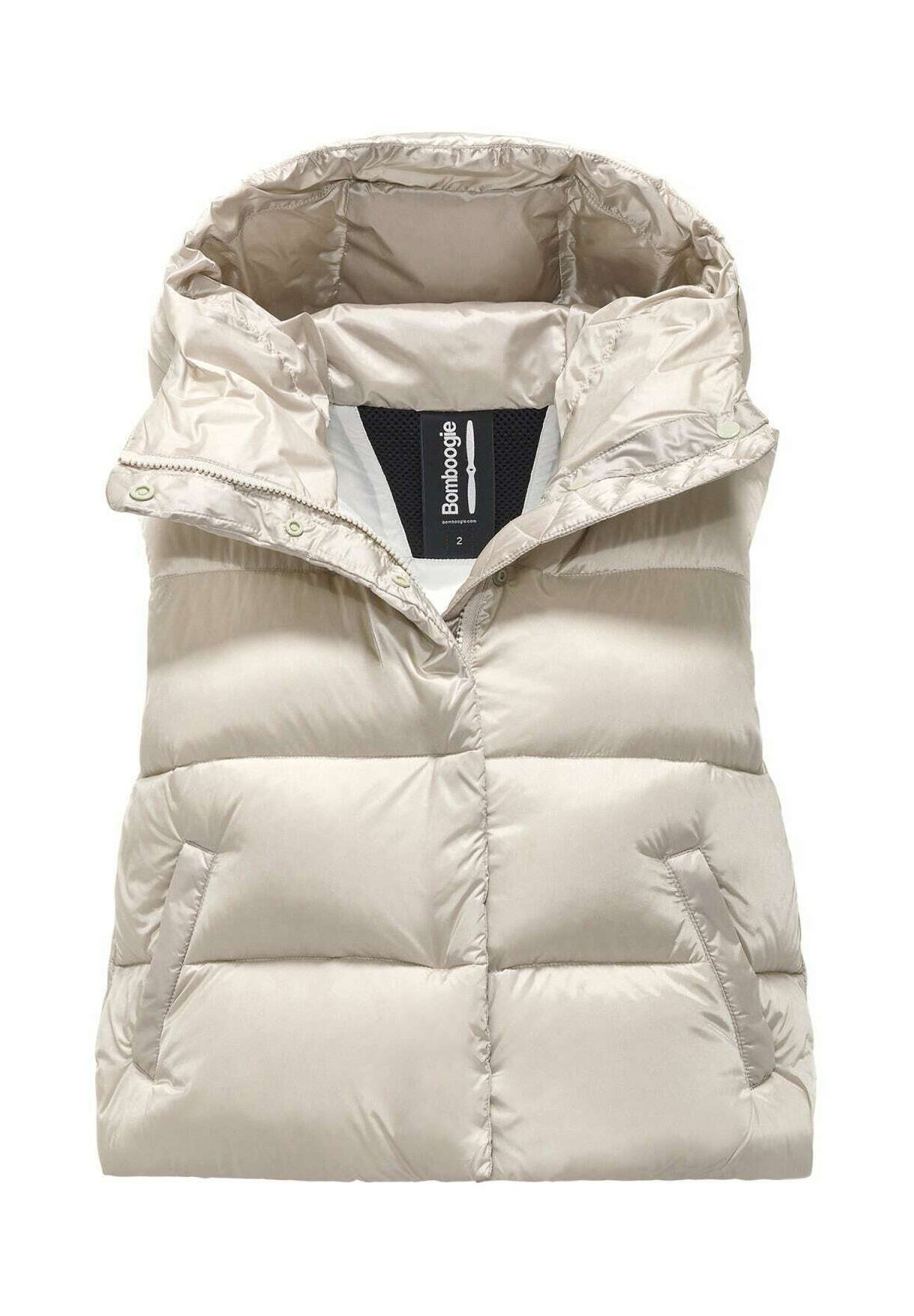 Bomboogie OTTAWA – KURZE Weste crystal grey/hellgrau Zalando