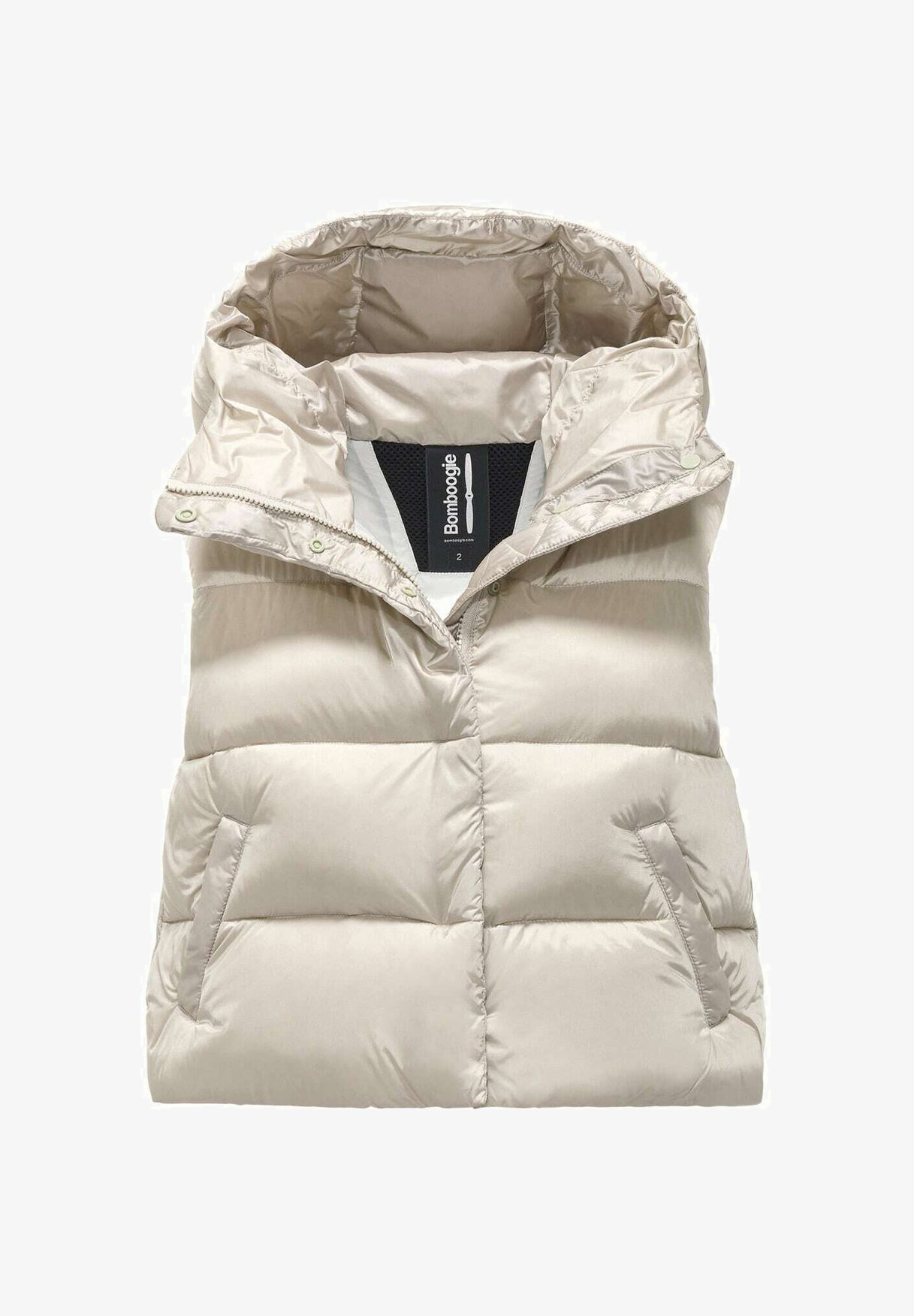 Bomboogie OTTAWA – KURZE Weste crystal grey/hellgrau Zalando