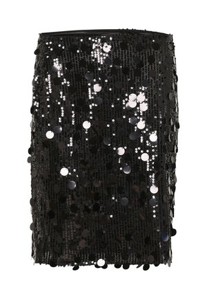Cream SPARKLE - Pencil skirt - pitch black
