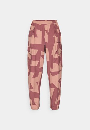 Adidas Terrex XPLORIC CARGO PRINTED - Outdoor trousers - quiet crimson/warm clay/preloved fig/preloved crimson