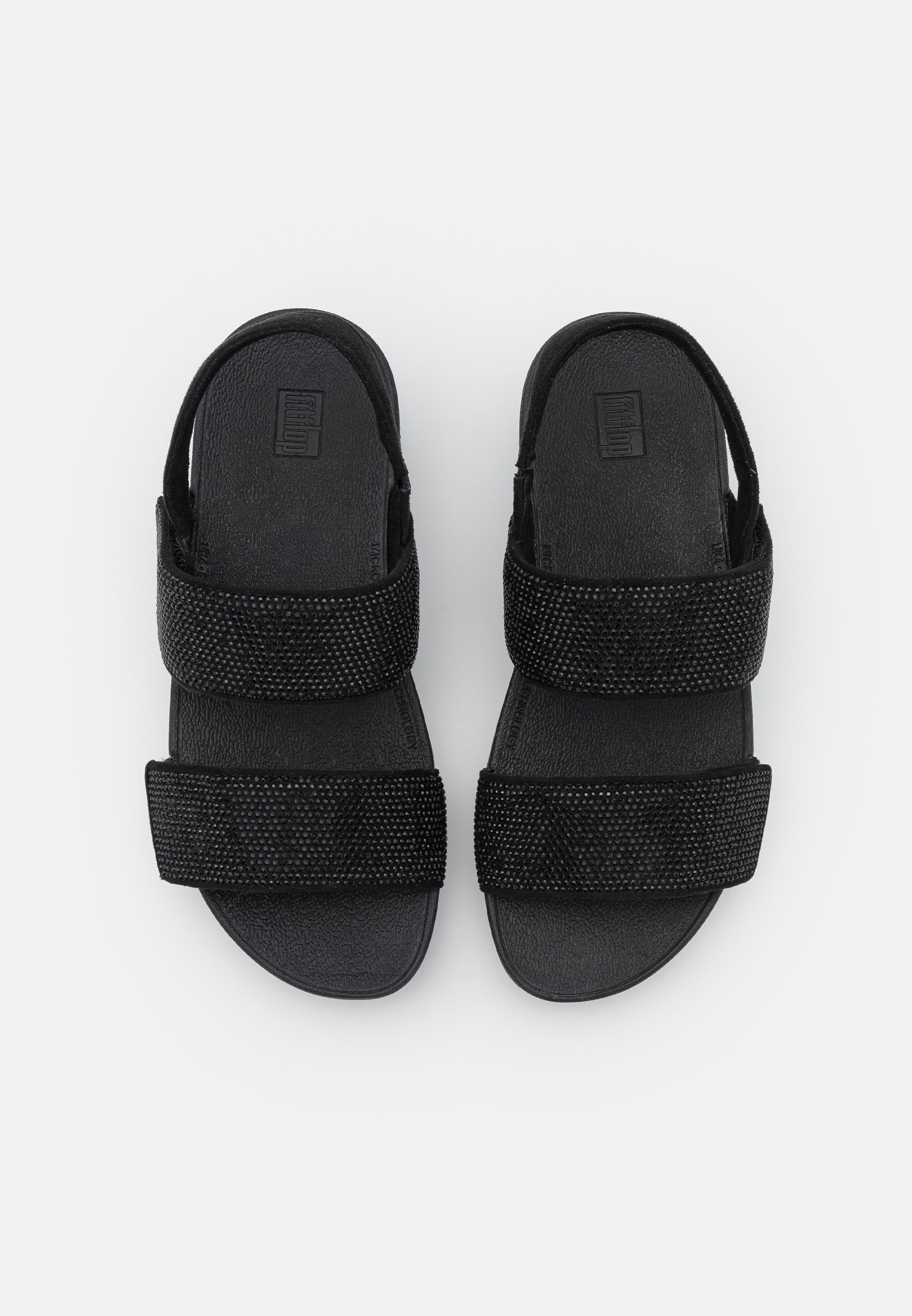 FitFlop MINA CRYSTAL BACK STRAP - Plateausandalette - all black/schwarz -  Zalando.de