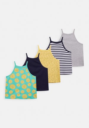 STRAPPY VEST 5 PACK - Top - multi-coloured - 917_yellow - 202_dark blue - 503