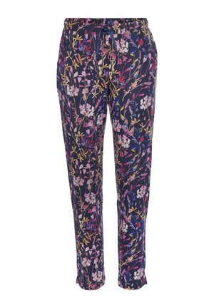Pyjamahousut/-shortsit - dunkelblau bunt geblühmt