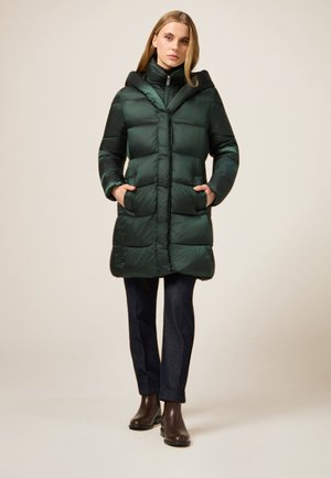 IMBOTTITA LUNGA CON CAPPUCCIO - Vinterkappa /-rock - verde