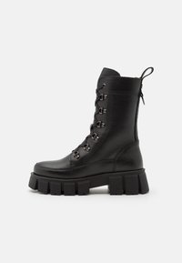 Buffalo - ESCAPE LACE UP HI WARM - Platvormsaapad - black Väikepilt 1