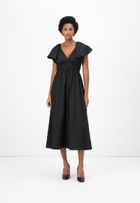 Tommy Hilfiger - FRILLED SLEEVE MIDI DRESS - Day dress - black Thumbnail Image 1