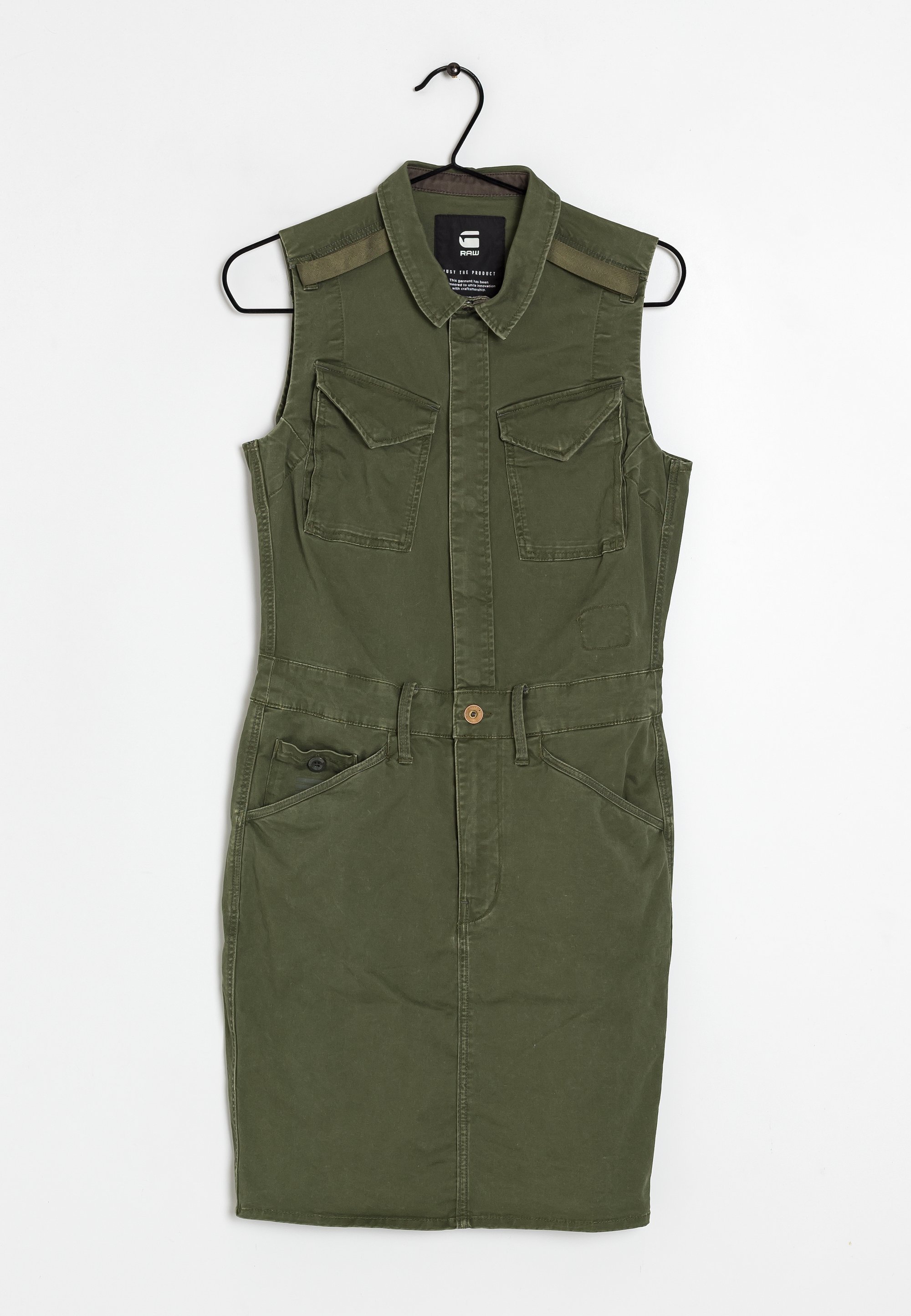 G-STAR Denim dress - green - (Pre-owned) - Zalando