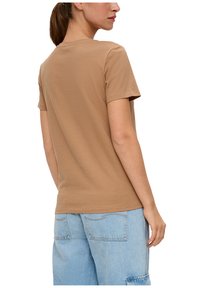 QS T-shirt print - sandstein