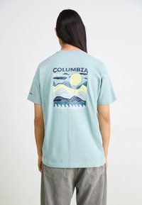 Columbia EXPLORERS CANYON BACK TEE - T-shirts med print - crushed blue