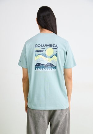 Columbia EXPLORERS CANYON BACK TEE - Print T-shirt - crushed blue