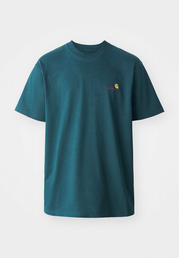 AMERICAN SCRIPT - Basic T-shirt - deep lagoon2