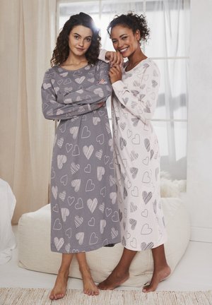 Vivance, VIVANCE NACHTHEMD 2 PACK - Nightie - rosa grau