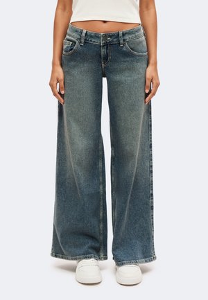 Hollister Co., SONOMA - Дънки с широк крачол - blue denim
