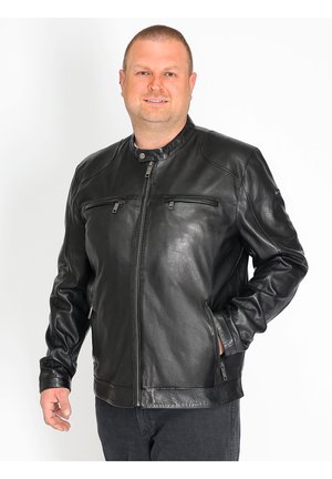 Lederjacke - black