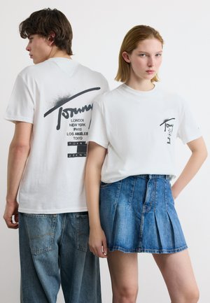 CITY SIGN TEE UNISEX - Nyomott mintás póló - ecru