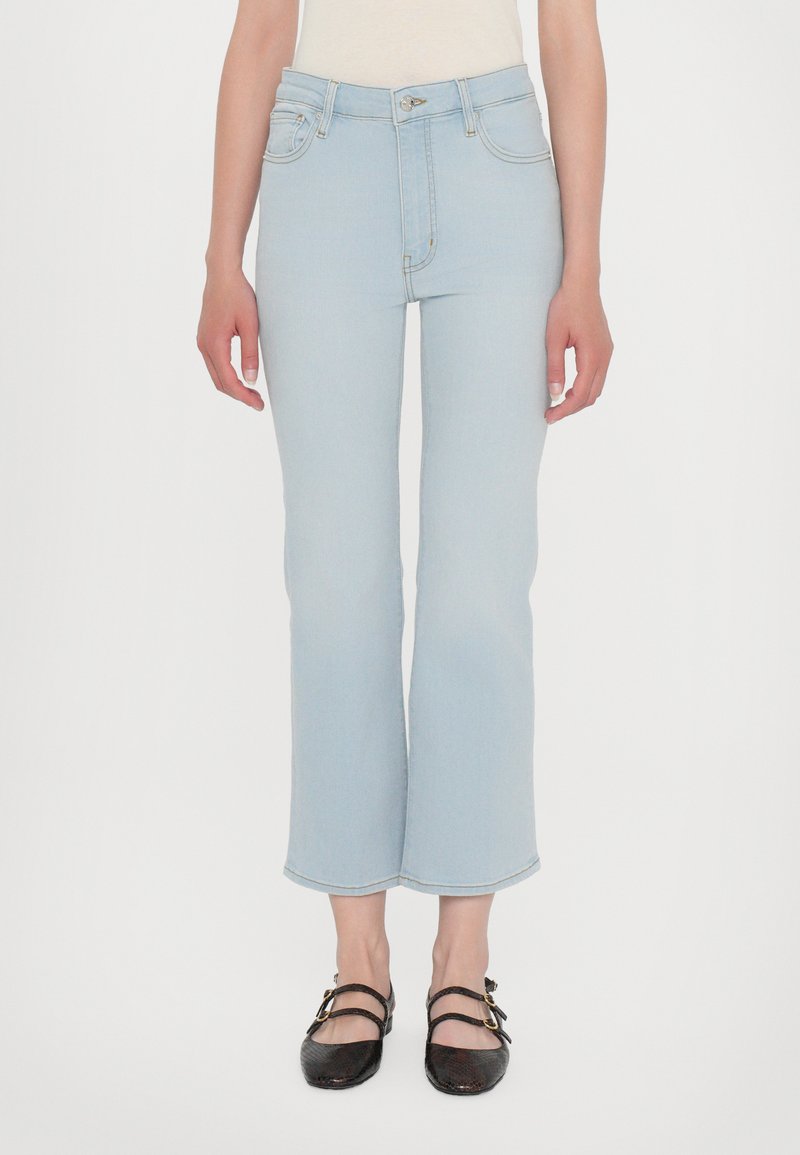 FRAME THE REBOOT CROP - Jeans bootcut - light blue