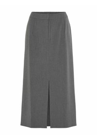 HIGH WAIST - Maxirok - medium grey melange