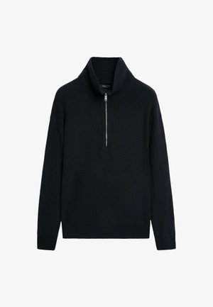 Massimo Dutti, Strickpullover - mottled dark blue