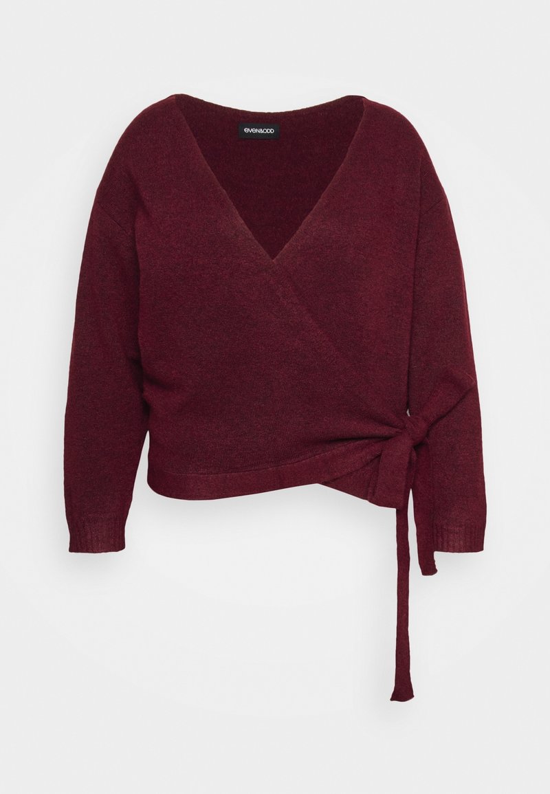 Even&Odd Curvy Cardigan - dark red