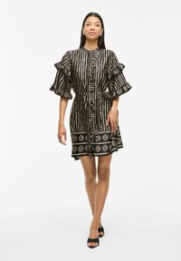 VILA KURZ KURZARM - Rochie tip cămașă - black