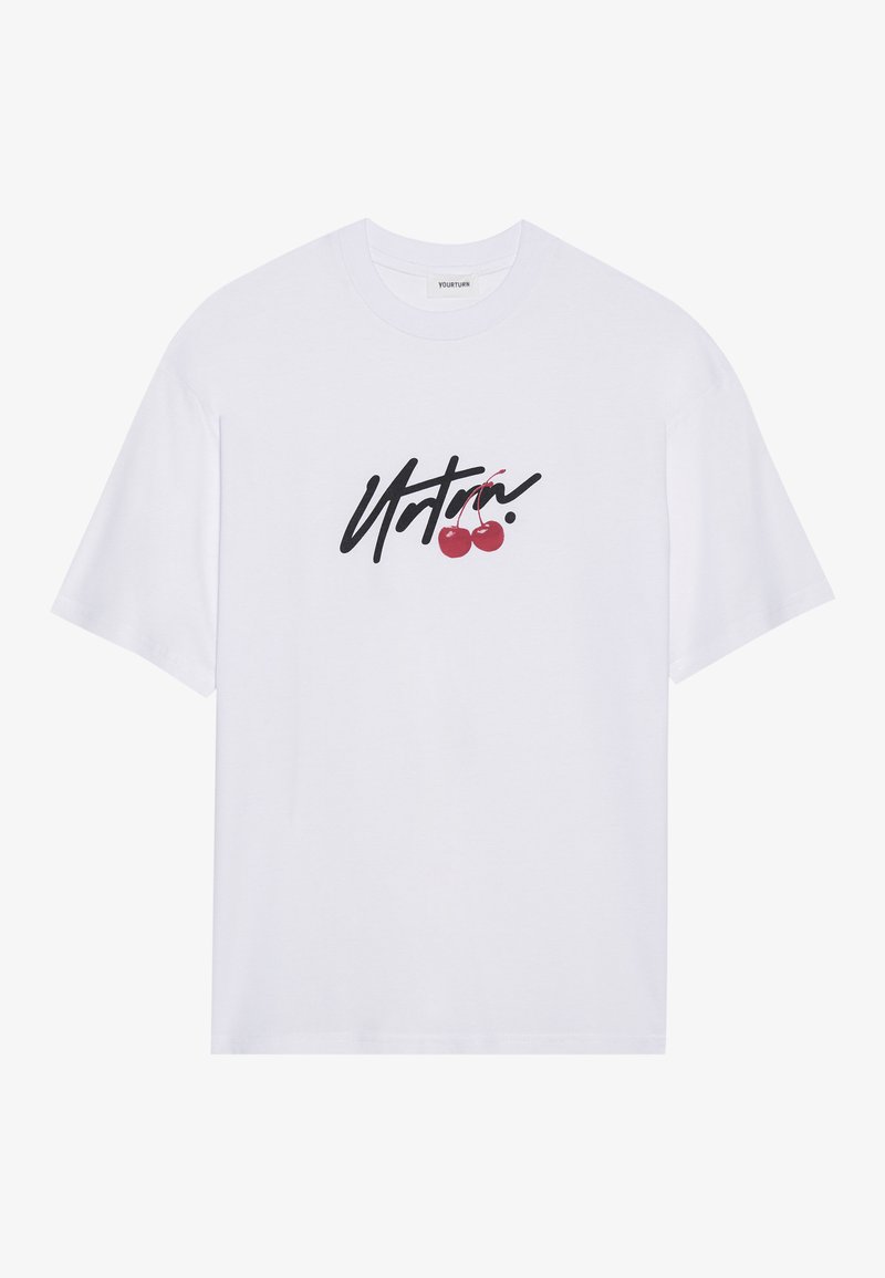 YOURTURN T-shirt print wit YOURTURN T-shirt print wit