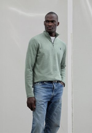 LONG SLEEVE HALF ZIP - Mikina - greenery heather