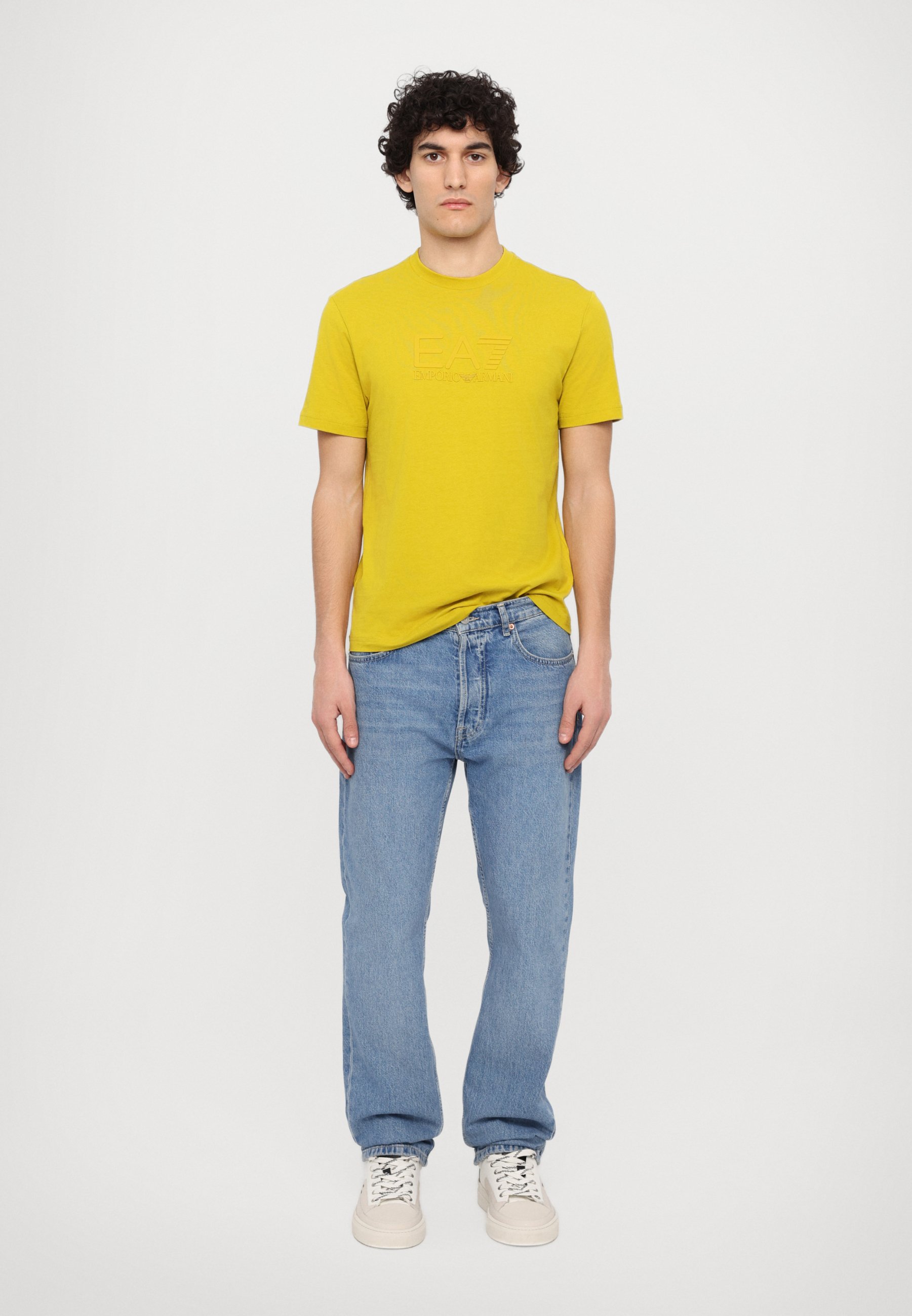 EA7 Emporio Armani Print T-shirt - antique moss/yellow