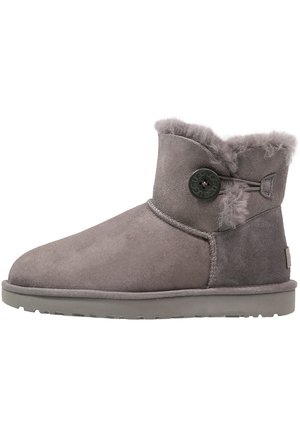 UGG MINI BAILEY BUTTON - Boots à talons - grey