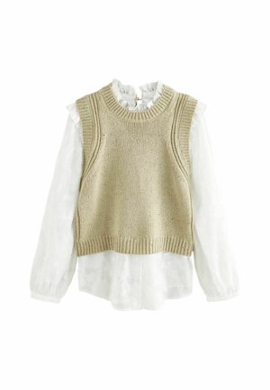 REGULAR FIT - COLLARED LAYER TANK  - Pulover - green sage