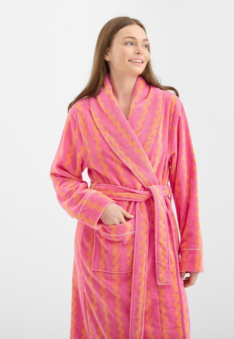 open lace back dress Hand Dyed Batik Robe Kimono, 100% Cotton Soft, Orange Pink Sunset Mosa –  Kasih Co-op