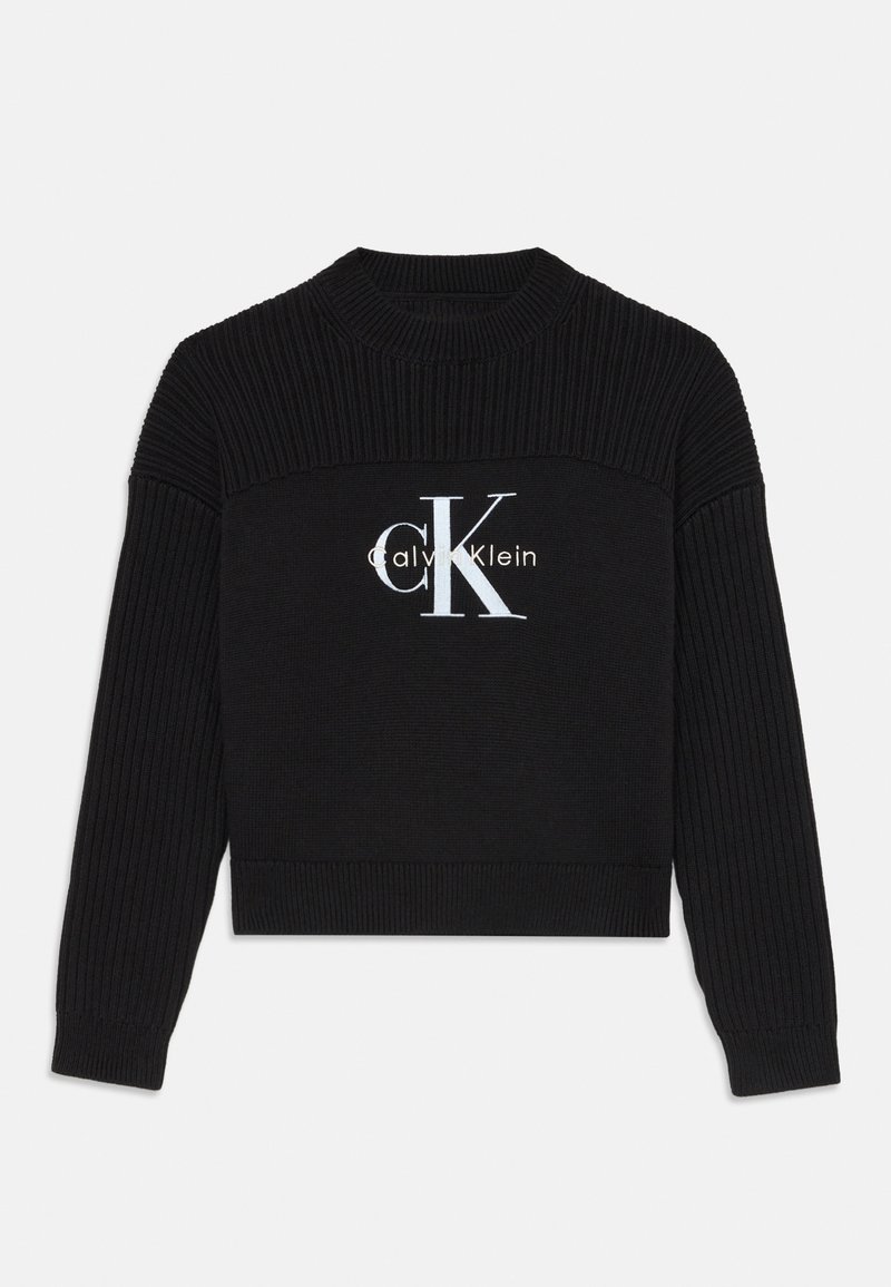 Calvin Klein Jeans MONOLOGO SWEATER - Pullover - black