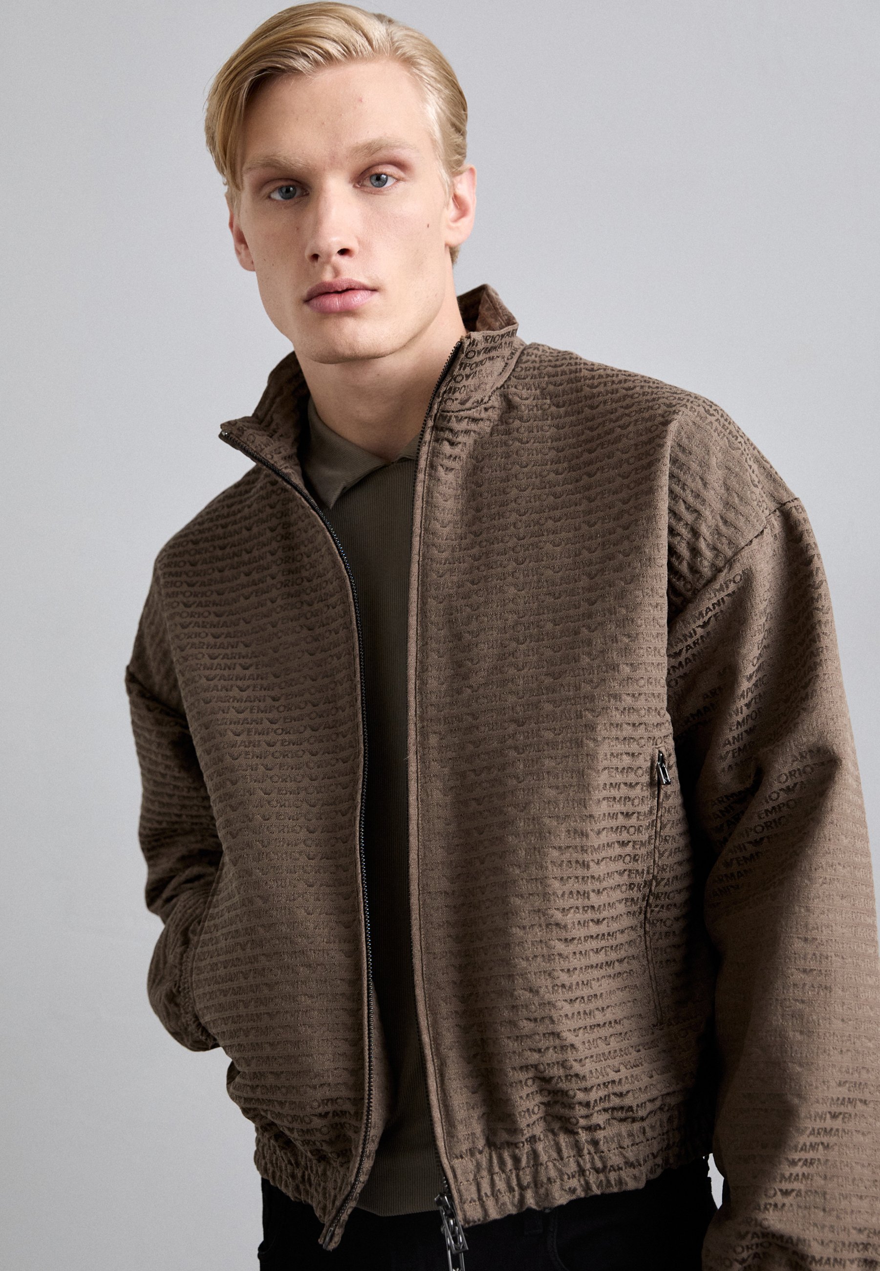 Emporio Armani BLOUSON JACKET - Summer jacket - chocolate chip