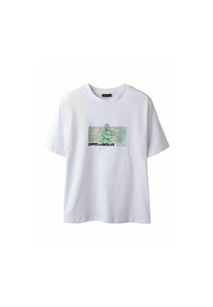 KURZARM - T-shirt med print - bright white