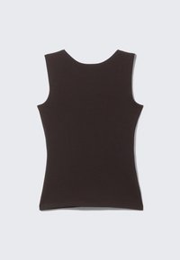 OPEN BACK BOAT-NECK TANK - Top - dark brown