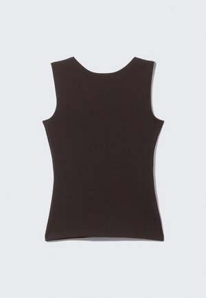 Weekday OPEN BACK BOAT-NECK TANK - Top - dark brown