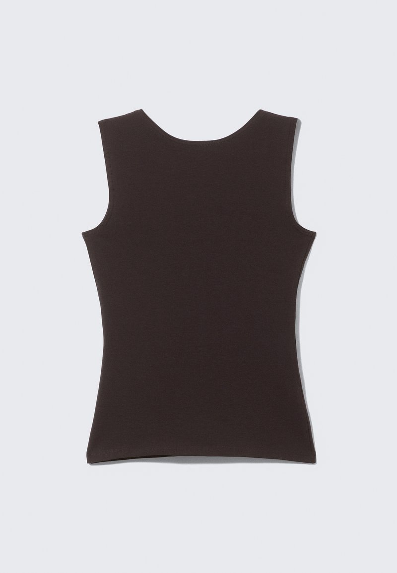 Weekday OPEN BACK BOAT-NECK TANK - Débardeur - dark brown/marron - ZALANDO